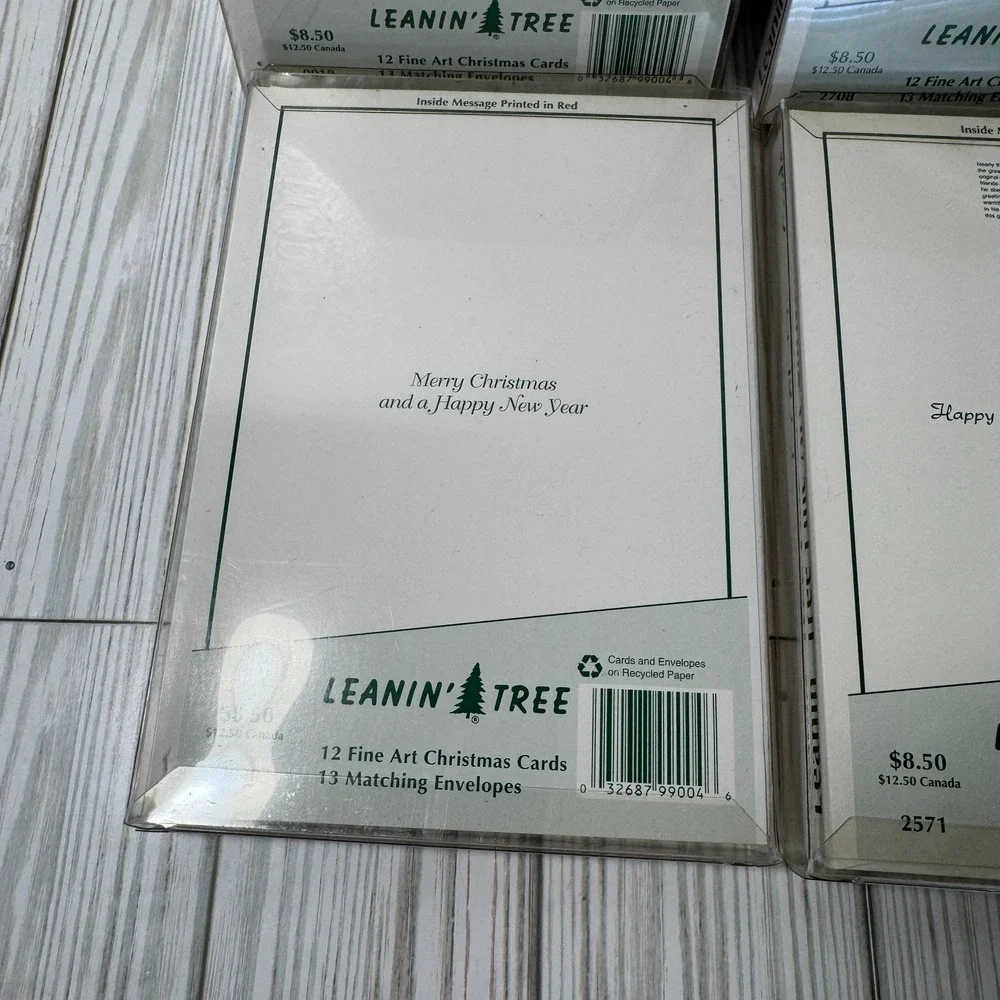 Leanin Tree Christmas Cards‎ Western Cowboys Horses 4 Packs 12 Cards In Each